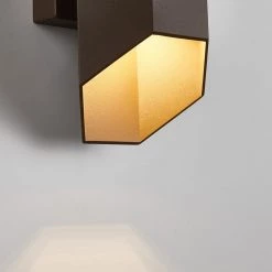 Hexa Bronze Modern Integrated LED Outdoor Garage and Porch Light Wall Lantern Sconce by Artika 12 Hexa Bronze Modern Integrated LED Outdoor Garage and Porch Light Wall Lantern Sconce by Artika -KINWELL shop broze artika outdoor sconces hexa bz hdc 1f 1000