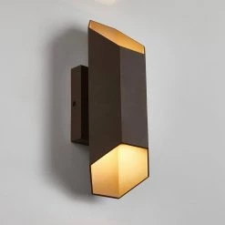 Hexa Bronze Modern Integrated LED Outdoor Garage and Porch Light Wall Lantern Sconce by Artika 11 Hexa Bronze Modern Integrated LED Outdoor Garage and Porch Light Wall Lantern Sconce by Artika -KINWELL shop broze artika outdoor sconces hexa bz hdc 4f 1000