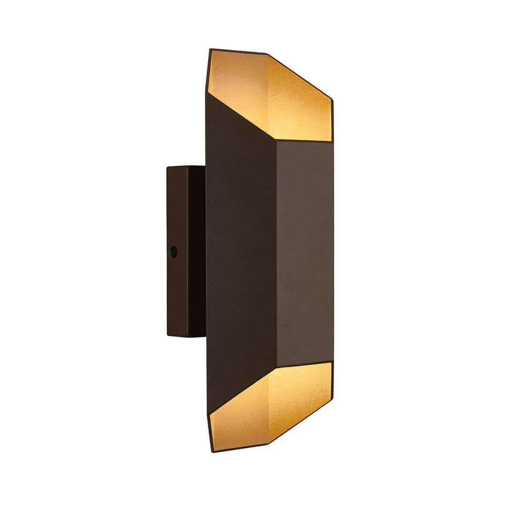 Hexa Bronze Modern Integrated LED Outdoor Garage and Porch Light Wall Lantern Sconce by Artika 3 Hexa Bronze Modern Integrated LED Outdoor Garage and Porch Light Wall Lantern Sconce by Artika