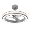 Edwin 25 in. Integrated LED Indoor Brushed Nickel Ceiling Fan with Light with Remote by Artika -KINWELL shop brushed nickel artika ceiling fans with lights fan sur sl 64 1000