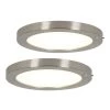 Lumo 8 in. 1-Light Brushed Nickel Modern LED Flush Mount Ceiling Light for Hallway (2-Pack) by Artika
