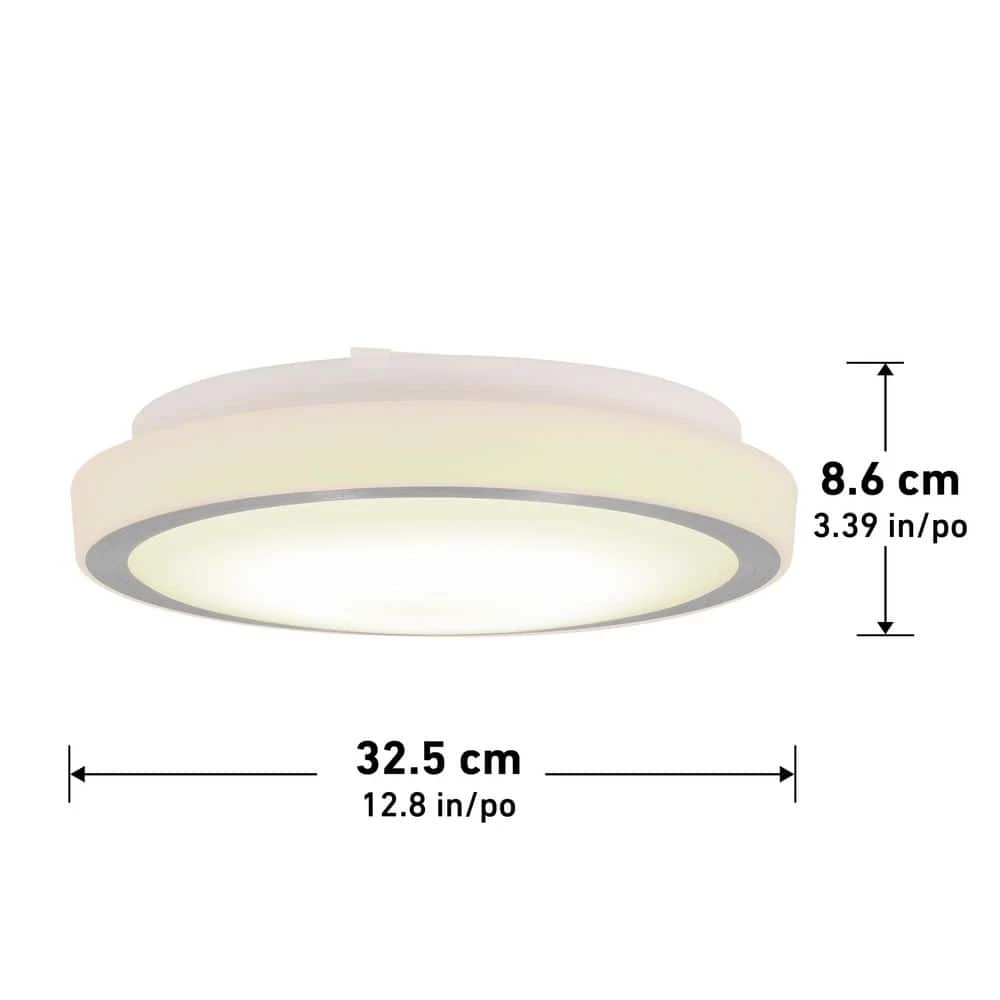 Pluto 13 in. 1-Light White Smart Selectable Programmable LED Modern Flush Mount Ceiling Light for Bedroom and Hallway by Artika 6 Pluto 13 in. 1-Light White Smart Selectable Programmable LED Modern Flush Mount Ceiling Light for Bedroom and Hallway by Artika - Image 4