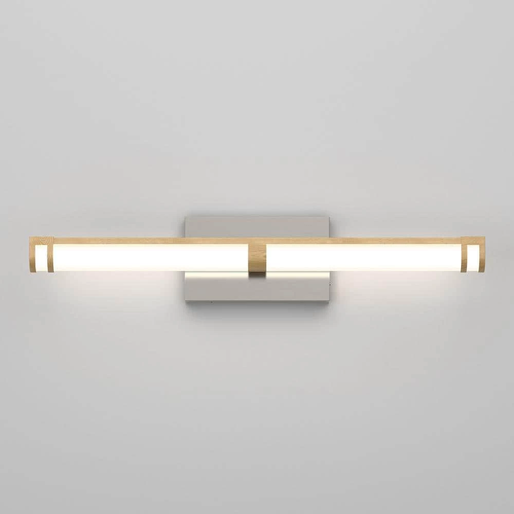 Koben 27 in. 1-Light Brushed Nickel LED Modern Bath Vanity Light Bar for Bathroom by Artika 10 Koben 27 in. 1-Light Brushed Nickel LED Modern Bath Vanity Light Bar for Bathroom by Artika - Image 8