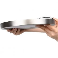 13 in. 20-Watt 1-Ceiling 1300 Lumens Light Dimmable Selectable LED Flush Mount, CRI 81 CCT 3000K by KINWELL -KINWELL shop brushed nickel kinwell flush mount lights cl040b 1 31 1000