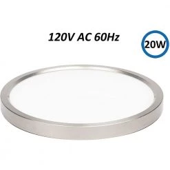13 in. 20-Watt 1-Ceiling 1300 Lumens Light Dimmable Selectable LED Flush Mount, CRI 81 CCT 3000K by KINWELL -KINWELL shop brushed nickel kinwell flush mount lights cl040b 1 44 1000