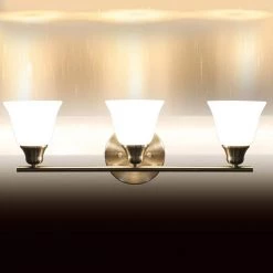 24 in. 3-Lights Brushed Nickel LED Vanity Light Bar by KINWELL 10 24 in. 3-Lights Brushed Nickel LED Vanity Light Bar by KINWELL -KINWELL shop brushed nickel kinwell vanity lighting vt132400 bn 1 1f 1000