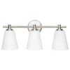 20 in. 3-Light Brushed Nickel LED Vanity Light with Glass Shade by KINWELL 1 20 in. 3-Light Brushed Nickel LED Vanity Light with Glass Shade by KINWELL -KINWELL shop brushed nickel kinwell vanity lighting vt332000 bn 64 1000