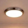1-Light Brushed Nickel Selectable LED Flush Mount Ceiling Light by Pia Ricco -KINWELL shop brushed nickel pia ricco flush mount lights 1jay a 11195cbn 64 1000