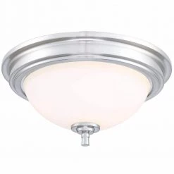 Dome 2-Light 13 in. Brushed Nickle Finish Ceiling Fixture Flush Mount by Pia Ricco