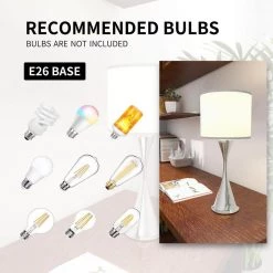 27.19 in. 1-Light Brushed Nickle Table Lamp with Grey Fabric Shade (2-Packs) by Pia Ricco -KINWELL shop brushed nickle pia ricco table lamps 1jay 2102bn fa 1000