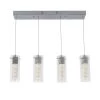 Hologram 21-Watt Integrated LED 4-Light Chrome Modern Hanging Pendant Light for Dining Room by Artika