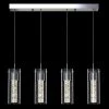 Essence 4-Light Chrome Modern Integrated LED Island Light Hanging Pendant Light Chandelier for Kitchen Dining Room by Artika