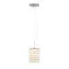 Crystal Cube 5.5-Watt Modern Integrated LED Chrome Hanging Pendant Light with Glass Shade for Kitchen Island by Artika -KINWELL shop chrome artika chandeliers pdt 1cc 64 1000