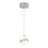 Wavey 7-Watt 1-Light Integrated LED Chrome Modern Hanging Pendant Light for Kitchen Island by Artika -KINWELL shop chrome artika chandeliers pdt 1wa 64 1000