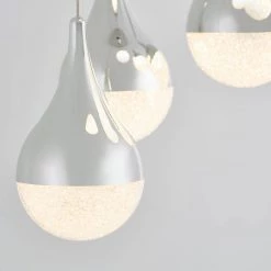 Glitzer 30-Watt Integrated LED 5-Light Chrome Modern Hanging Pendant Light for Living Room by Artika 12 Glitzer 30-Watt Integrated LED 5-Light Chrome Modern Hanging Pendant Light for Living Room by Artika -KINWELL shop chrome artika chandeliers pdt 5gl rn c3 1000