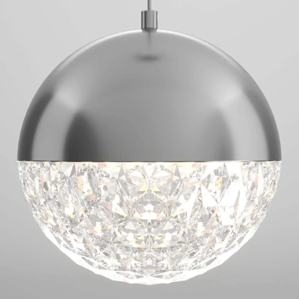 Carat Ball 15-Watt Integrated LED Chrome Pendant by Artika 5 Carat Ball 15-Watt Integrated LED Chrome Pendant by Artika - Image 3