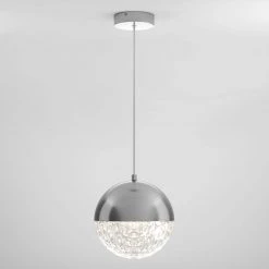 Carat Ball 15-Watt Integrated LED Chrome Pendant by Artika 16 Carat Ball 15-Watt Integrated LED Chrome Pendant by Artika -KINWELL shop chrome artika chandeliers pdt cac cr 1f 1000