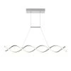 DNA Linear 16-Watt Integrated LED Chrome Modern Hanging Pendant Light for Kitchen Island by Artika -KINWELL shop chrome artika chandeliers pdt dl cr 64 1000