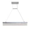 Essence Bar 28-Watt Integrated LED Chrome Modern Island Light Hanging Pendant Light Chandelier for Kitchen Dining Room by Artika -KINWELL shop chrome artika chandeliers pdt eb 64 1000