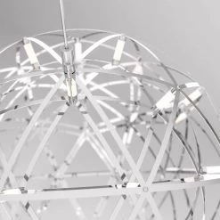 Elden Big 23-Watt 1-Light Chrome Integrated LED Hanging Pendant Light by Artika 17 Elden Big 23-Watt 1-Light Chrome Integrated LED Hanging Pendant Light by Artika -KINWELL shop chrome artika chandeliers pdt el hd2cr fa 1000