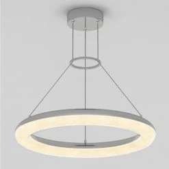 Famous Optical 25-Watt Integrated LED Chrome Modern Hanging Pendant Light Crystal Chandelier for Kitchen Dining Room by Artika -KINWELL shop chrome artika chandeliers pdt fo cr 1f 1000