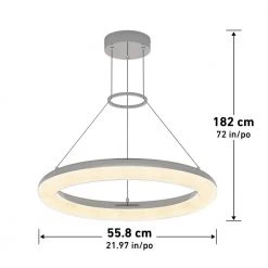 Famous Optical 25-Watt Integrated LED Chrome Modern Hanging Pendant Light Crystal Chandelier for Kitchen Dining Room by Artika -KINWELL shop chrome artika chandeliers pdt fo cr 44 1000