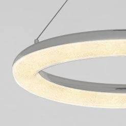 Famous Optical 25-Watt Integrated LED Chrome Modern Hanging Pendant Light Crystal Chandelier for Kitchen Dining Room by Artika -KINWELL shop chrome artika chandeliers pdt fo cr fa 1000