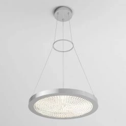 Glam 18-Watt 1-Light Chrome Integrated LED Hanging Pendant Light by Artika -KINWELL shop chrome artika chandeliers pdt gl hd2cr 1f 1000