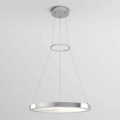Glam 18-Watt 1-Light Chrome Integrated LED Hanging Pendant Light by Artika -KINWELL shop chrome artika chandeliers pdt gl hd2cr c3 1000