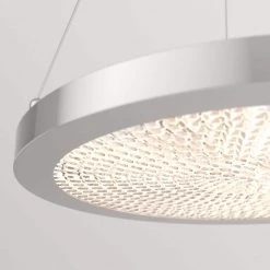 Glam 18-Watt 1-Light Chrome Integrated LED Hanging Pendant Light by Artika -KINWELL shop chrome artika chandeliers pdt gl hd2cr fa 1000