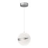 Wavey Ball 20-Watt 1-Light Integrated LED Chrome Modern Hanging Pendant Light with Acrylic for Kitchen Island by Artika 1 Wavey Ball 20-Watt 1-Light Integrated LED Chrome Modern Hanging Pendant Light with Acrylic for Kitchen Island by Artika -KINWELL shop chrome artika chandeliers pdt wb 64 1000
