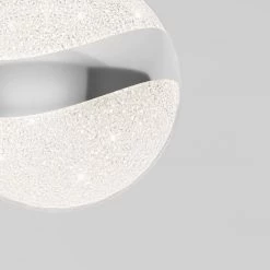 Wavey Ball 20-Watt 1-Light Integrated LED Chrome Modern Hanging Pendant Light with Acrylic for Kitchen Island by Artika 16 Wavey Ball 20-Watt 1-Light Integrated LED Chrome Modern Hanging Pendant Light with Acrylic for Kitchen Island by Artika -KINWELL shop chrome artika chandeliers pdt wb fa 1000