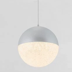 Sparkle Ball 23-Watt Integrated LED Chrome Modern Hanging Pendant Light for Kitchen Island by Artika 14 Sparkle Ball 23-Watt Integrated LED Chrome Modern Hanging Pendant Light for Kitchen Island by Artika -KINWELL shop chrome artika chandeliers pdt1 sb hd1 44 1000