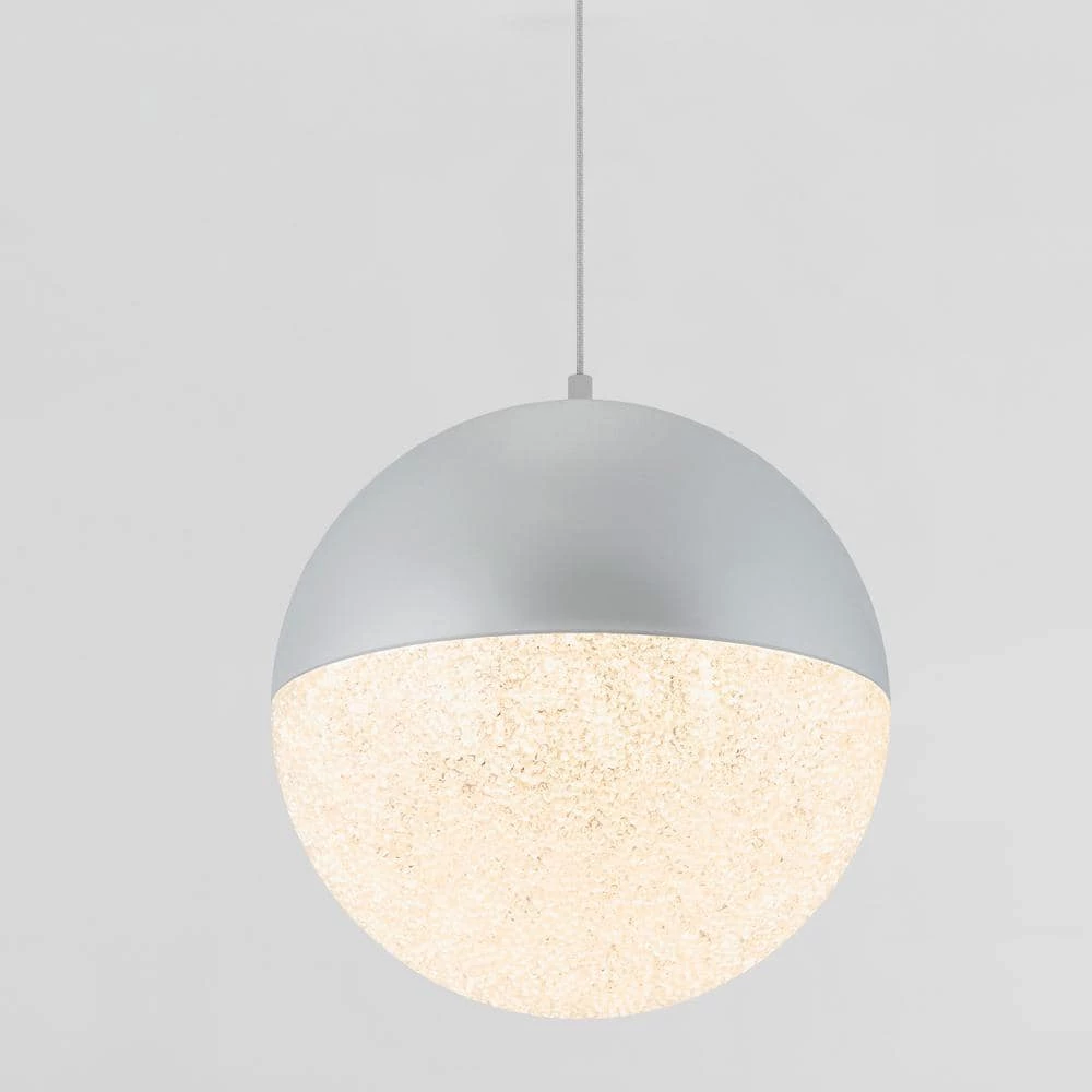 Sparkle Ball 23-Watt Integrated LED Chrome Modern Hanging Pendant Light for Kitchen Island by Artika 8 Sparkle Ball 23-Watt Integrated LED Chrome Modern Hanging Pendant Light for Kitchen Island by Artika - Image 6