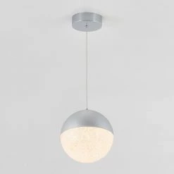 Sparkle Ball 23-Watt Integrated LED Chrome Modern Hanging Pendant Light for Kitchen Island by Artika 12 Sparkle Ball 23-Watt Integrated LED Chrome Modern Hanging Pendant Light for Kitchen Island by Artika -KINWELL shop chrome artika chandeliers pdt1 sb hd1 4f 1000