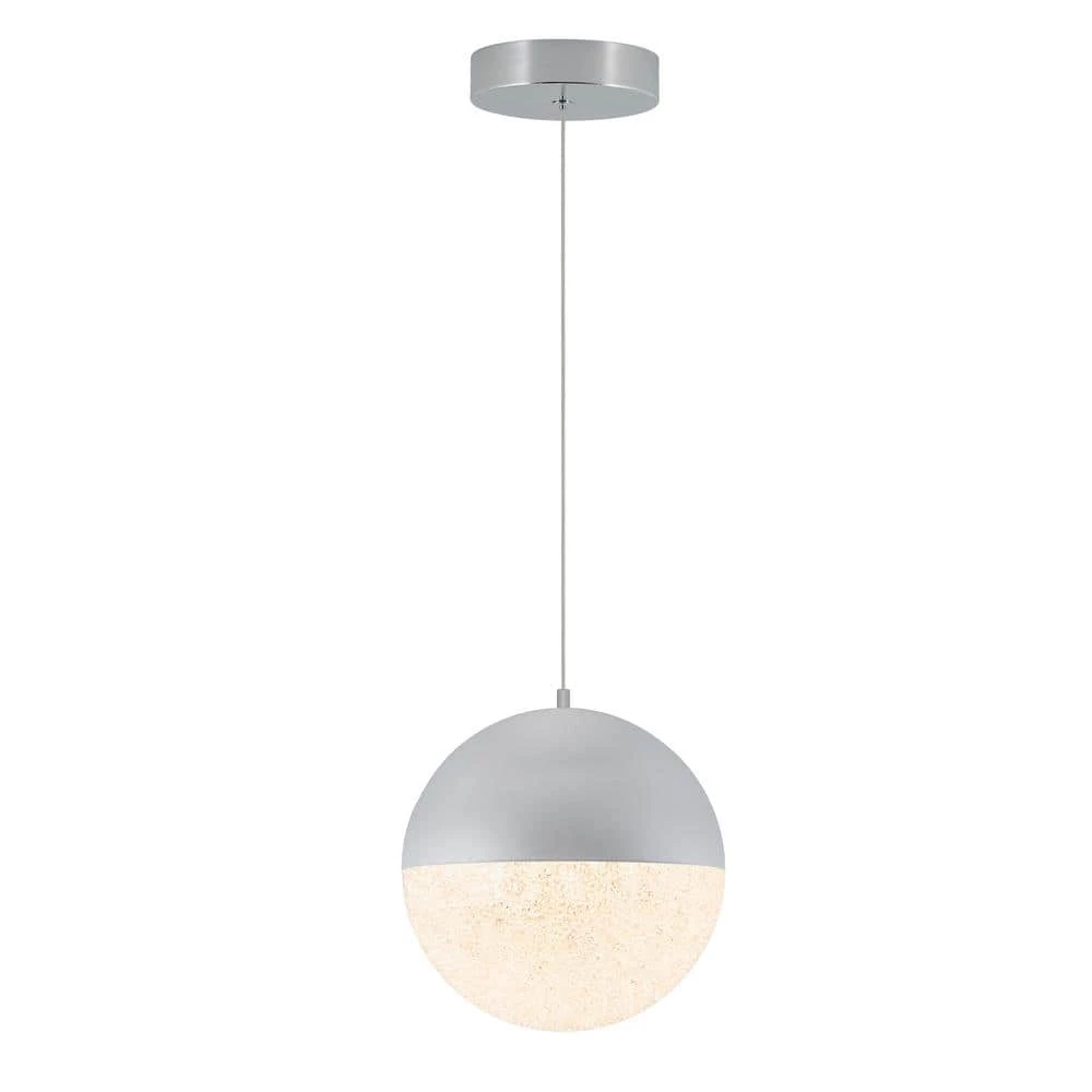 Sparkle Ball 23-Watt Integrated LED Chrome Modern Hanging Pendant Light for Kitchen Island by Artika 3 Sparkle Ball 23-Watt Integrated LED Chrome Modern Hanging Pendant Light for Kitchen Island by Artika