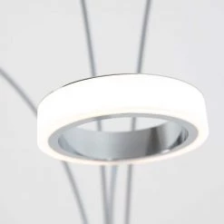 Optical 74 in. Chrome Modern Dimmable Floor Lamp with Foot Activated Switch for Living Room by Artika -KINWELL shop chrome artika floor lamps flr op ccr fa 1000