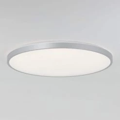 Europa 21 in. 1-Light Modern Chrome Selectable LED Flush Mount Ceiling Light for Hallway by Artika -KINWELL shop chrome artika flush mount lights cl err hd2 4f 1000