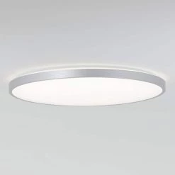 Europa 21 in. 1-Light Modern Chrome Selectable LED Flush Mount Ceiling Light for Hallway by Artika -KINWELL shop chrome artika flush mount lights cl err hd2 fa 1000