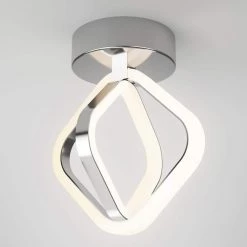 Axel 7 in. 1-Light Chrome Modern Integrated LED Flush Mount Ceiling Light for Hallway by Artika -KINWELL shop chrome artika flush mount lights fm ax 1f 1000