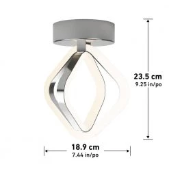 Axel 7 in. 1-Light Chrome Modern Integrated LED Flush Mount Ceiling Light for Hallway by Artika -KINWELL shop chrome artika flush mount lights fm ax 40 1000