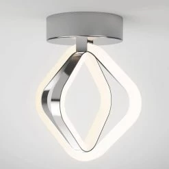 Axel 7 in. 1-Light Chrome Modern Integrated LED Flush Mount Ceiling Light for Hallway by Artika -KINWELL shop chrome artika flush mount lights fm ax 4f 1000