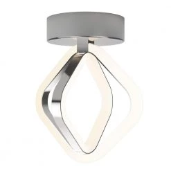 Axel 7 in. 1-Light Chrome Modern Integrated LED Flush Mount Ceiling Light for Hallway by Artika