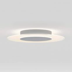 Echo 14 in. Chrome Modern LED Flush Mount Ceiling Light for Kitchen and Bedroom by Artika -KINWELL shop chrome artika flush mount lights fm ec 44 1000