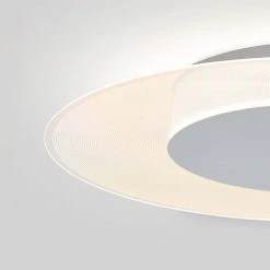 Echo 14 in. Chrome Modern LED Flush Mount Ceiling Light for Kitchen and Bedroom by Artika -KINWELL shop chrome artika flush mount lights fm ec fa 1000