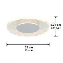 Essence Disk 13 in. Chrome Modern LED Flush Mount Ceiling Light for Kitchen Dining Room by Artika -KINWELL shop chrome artika flush mount lights fm ed hd2 40 1000