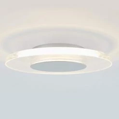 Essence Disk 13 in. Chrome Modern LED Flush Mount Ceiling Light for Kitchen Dining Room by Artika -KINWELL shop chrome artika flush mount lights fm ed hd2 44 1000