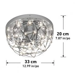 Elden 13 in. 1-Light Chrome Modern LED Flush Mount Ceiling Light by Artika 13 Elden 13 in. 1-Light Chrome Modern LED Flush Mount Ceiling Light by Artika -KINWELL shop chrome artika flush mount lights fm el hd2cr 4f 1000