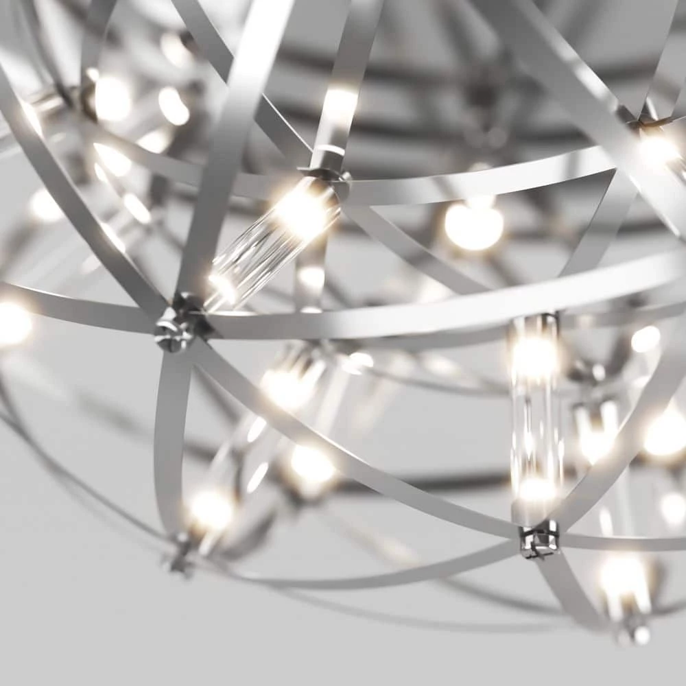 Elden 13 in. 1-Light Chrome Modern LED Flush Mount Ceiling Light by Artika 10 Elden 13 in. 1-Light Chrome Modern LED Flush Mount Ceiling Light by Artika - Image 8