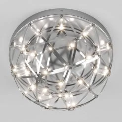 Elden 13 in. 1-Light Chrome Modern LED Flush Mount Ceiling Light by Artika 16 Elden 13 in. 1-Light Chrome Modern LED Flush Mount Ceiling Light by Artika -KINWELL shop chrome artika flush mount lights fm el hd2cr fa 1000